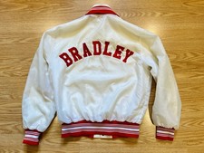 Vintage 1950s-60s Bradley University Braves Basketball Warm Up Jacket Medium picture