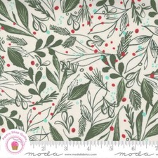 Moda CHEER & MERRIMENT 45534 11 Natural Cream FANCY THAT Quilt Fabric CHRISTMAS picture