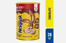 Nestle Nesquik Chocolate Flavor Powder Stir In Drink Mix Canister, 38oz picture
