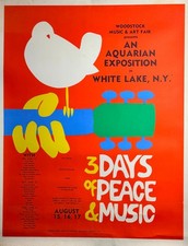Vintage Original Woodstock Music Festival Poster, 1969 Arnold Skolnick picture