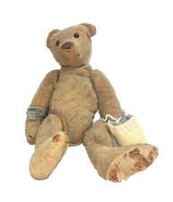 RARE Early ANTIQUE C 1900s STEIFF Teddy BEAR-13” Mohair. Rough Condition. picture