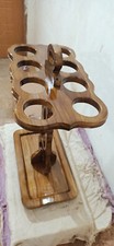 Teakwood Stylish Hand Crafted  Wooden Stand for Walking Canes Sticks Solid Gift picture
