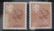 GB  Scotland 1985 S39Ea 13p & S39  Litho Perf 14 Type I & II MNH picture