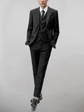 40S Black  3 PCS Suit Set for Men Formal Wedding and for every other occasion picture