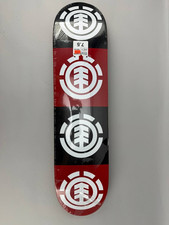 Element Quadrant Skate Deck White Black Red 7.5 Skateboard Deck picture