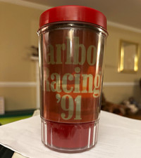 Marlboro Racing ’91 Holographic/Clear/Red Plastic Beer Mug w/Handle picture