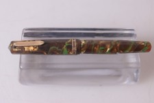 Eversharp Fountain Pen Flexible 2 Nib Vintage Marbled Celluloid Gold Trim USA picture