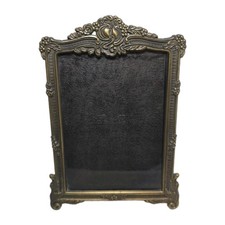 Vintage Ornate Brass Easel Frame Baroque And Rococo Evival Aprox. 8.5in x 6.5in picture