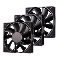 3Pack Black 120mm PC Case Fans High Airflow Low-Noise High Performance Fan Speed picture