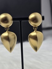 Vintage Givenchy Paris New York Gold Tone Drop Earrings picture