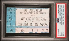 1994 WWF King of the Ring Owen Hart Beats Razor Ramon WWE Ticket Stub PSA Pop 1 picture