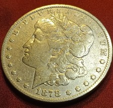*1878 Morgan Silver Dollar VF Condition 90% Silver 26.20 gm Weight picture