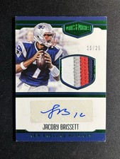 2016 Panini Jacoby Brissett  Plates & Patches Green #'d/25 RPA Rookie Patch Auto picture