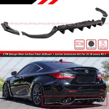 For 15-18 Lexus RC F RCF CTM Design Carbon Fiber Rear Diffuser W/ Side Extension picture