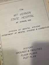 Rare c50s History Plan Map Mt Vernon Ohio Insane Asylum State Hospital 34pg COPY picture