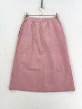 Vintage Blassport Bill Blass Ultrasuede Skirt 10 Pink A Line Midi 70s 80s Retro picture
