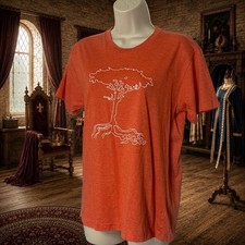 Tultex Women’s Medium Orange Uganda Christian Bible Verse Graphic T-Shirt picture