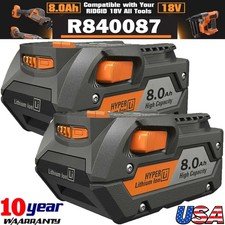 PACK For Ridgid 18V R840085 8.0Ah Hyper Lithium Battery Rigid 18Volt R840087 NEW picture