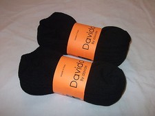 Davido Mens socks ankle low cut 100% cotton made in Italy black-8 pair size 9-11 picture