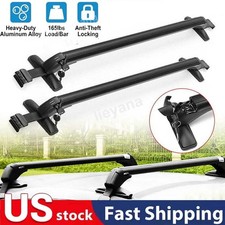 Roof Rack Cross Bar Adjustable Window Frame Universal Car Top Luggage  43.3'' picture