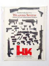 HK ORIGINAL VINTAGE USA MILITARY/L.E WEAPONS SYS. CATALOG BRAND NEW/LAST ONES picture