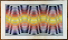 Jurgen Peters “Rainbow Waves” Signed Lithograph 1981 Original picture
