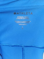 Athleta Interval High Rise Leggings Women's Large Blue Compression Tight 821433 picture