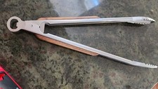 Wood Handled Grill Tongs 19.5