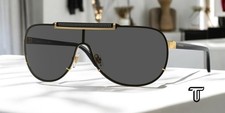 VERSACE VE2140 100287 Gold Gray 40 mm Men's Sunglasses picture