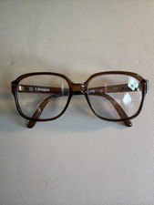 Terri Brogan Optyl Unisex Eyeglasses Frames Brown Full Rim 53-16 VTG 1980s EUC picture