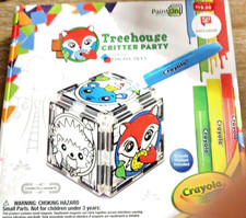 Magna-Tiles Paint On with Createon Crayola Treehouse Critter Party, 10 Piece Kit picture