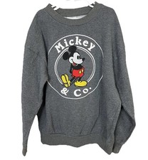 Disney Mickey & Co.  Pullover Sweater Gray Size Adult XS / Youth L picture