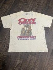 Vintage 1996 Ozzy Osbourne Retirement Sucks Tour T-Shirt Nike Tag Large Distress picture