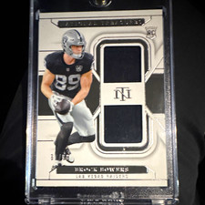 2024 National Treasures Brock Bowers Rookie Century Materials Emerald Patch RC picture