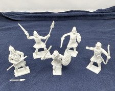Medieval Knights 6pc Lot vtg plastic toy figure  White picture