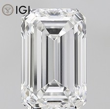 3.59 Ct Emerald Cut IGI Certified Lab Grown CVD Diamond E Color VS1 Clarity picture