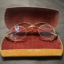 Antique Round Shaped Metal Framed Optical Spectacles Eyeglasses UNMARKED picture