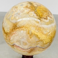 Natural thousand-layer agate crystal ball healing 3780G picture