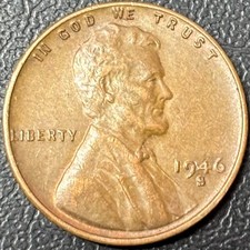1946-S Lincoln Wheat Cent • Fine to Extra Fine • San Francisco Mint • Semi-Key picture
