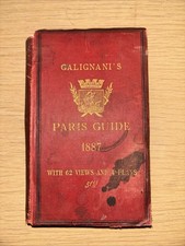 Antique 1887 Book: Galignani's Illustrated Paris Guide w/ Railway Map of England picture