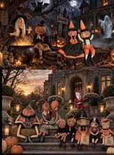 Rare Joe Spencer Vintage Halloween 14 DOLL Halloween Dolls picture