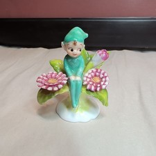 VTG Napcoware Napco Pixie Flower of the Month Elf Figurine 2.5