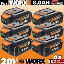 1-6PCS For WORX 8.0AH MAX Extend Lithium Battery 20 Volt WA3520 WA3525 WA3575 picture