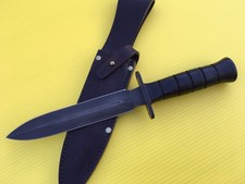DAWSON G3  CUSTOM MADE DAGGER TRENCH FIGHTING KNIFE  LEATHER WASHER HANDLE   USA picture