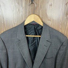 Hart Schaffner Marx Vintage 1960s 1970s USA Made Sport Coat Mens 42R Gray Brown picture