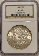 1880 P Morgan Silver Dollar NGC MS63 Better Date Morgan picture