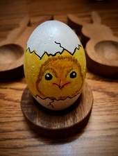 Handpainted Wooden Eggs  Baby Chick Hatching  picture