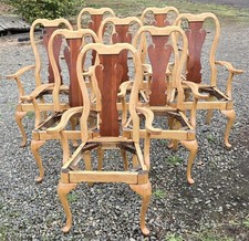 Set of 8 THOMASVILLE Queen Anne Dining Room Chairs picture