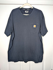 Carhartt Force Mens XL Blue Relaxed Fit Pocket Crew Neck Short Sleeve Tee picture