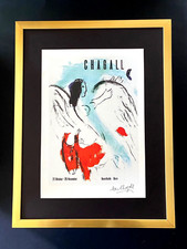 MARC CHAGALL + ORIGINAL VINTAGE 1975 SIGNED PRINT + FRAMED + BUY IT NOW  picture